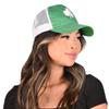 Beistle Happy St. Patrick's Day Shamrock Cap  Green and White Hat with Clover Design, Festive Irish Party Accessory for Parades, Pubs and Celebrations, Adjustable view 2