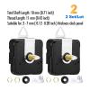 PriaRi DIY Quartz Silent Wall Clock Mechanism Central Movement Kit Fit Compatible Machinery Watch Table Sweep Timepiece Clockwork Long Shaft(18mm Shaft Length) view 2