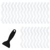 Amabro Wavy Anti Slip Bathtub Strips, 24PCS Transparent Adhesive Shower Sticker for Bathtub Non-Slip Strip Stickers Anti Skid Tape Flooring Safety Tape Mat with Scraper for Bath Shower view 1