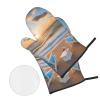 A Beautiful Seagull Oven Mitts and Pot Holders Sets Barbecue Mitts High Heat Resistance Anti Slip for Baking Cooking view 3