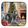 Caroline's Treasures DAC2743DDM Scottish Deerhound Cozy Christmas Dish Drying Mat Absorbent Dish Drying Mat Pad for Kitchen Counter Dish Drainer Mat for Countertop, 14 x 21", Multicolor view 1