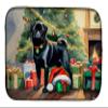 Caroline's Treasures DAC2731DDM Pug Cozy Christmas Dish Drying Mat Absorbent Dish Drying Mat Pad for Kitchen Counter Dish Drainer Mat for Countertop, 14 x 21", Multicolor view 1
