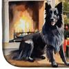 Caroline's Treasures DAC2608DDM Belgian Sheepdog Cozy Christmas Dish Drying Mat Absorbent Dish Drying Mat Pad for Kitchen Counter Dish Drainer Mat for Countertop, 14 x 21", Multicolor view 4