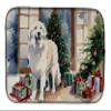 Caroline's Treasures DAC2672DDM Great Pyrenees Cozy Christmas Dish Drying Mat Absorbent Dish Drying Mat Pad for Kitchen Counter Dish Drainer Mat for Countertop, 14 x 21", Multicolor view 1