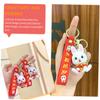 SHERCHPRY 2pcs Creative Rabbit Keychain Pendant Adorable Cartoon Ornament for Bags and Keys for Students and Animal Lovers Cute Bunny Doll Design view 2