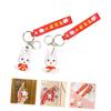SHERCHPRY 2pcs Creative Rabbit Keychain Pendant Adorable Cartoon Ornament for Bags and Keys for Students and Animal Lovers Cute Bunny Doll Design view 4