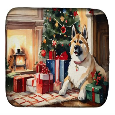 Caroline's Treasures DAC2590DDM Akita Cozy Christmas Dish Drying Mat Absorbent Dish Drying Mat Pad for Kitchen Counter Dish Drainer Mat for Countertop, 14 x 21", Multicolor