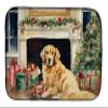 Caroline's Treasures DAC2667DDM Golden Retriever Cozy Christmas Dish Drying Mat Absorbent Dish Drying Mat Pad for Kitchen Counter Dish Drainer Mat for Countertop, 14 x 21", Multicolor