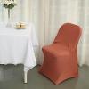 12 pcs Terracotta Spandex Stretchable Folding Chair Covers for Party Wedding Linens Decorations Dining Ceremony Reception Supplies Fit Durable Washable Reusable Elastic Slipcovers for Chairs Reception view 4