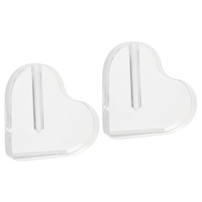 ifundom 2pcs Acrylic Heart-Shaped Flower Holder Centerpiece Stand for Valentines Day Decor Wedding Decoration