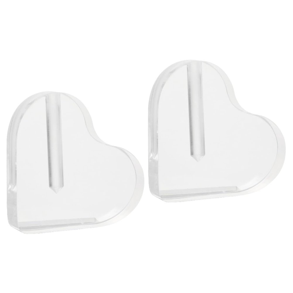 ifundom 2pcs Acrylic Heart-Shaped Flower Holder Centerpiece Stand for Valentines Day Decor Wedding Decoration