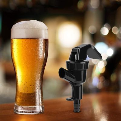 5pcs Black Plastic Squeeze Faucet Picnic Tap for Draft Beer Homebrew