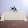 Balsa Circle 6 pcs 90x156-Inch Ivory Rectangle Polyester Tablecloths Table Cover Linens for Wedding Party Events Kitchen Dining view 2
