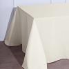 Balsa Circle 6 pcs 90x156-Inch Ivory Rectangle Polyester Tablecloths Table Cover Linens for Wedding Party Events Kitchen Dining view 3