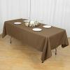 Balsa Circle 10 pcs 60x102-Inch Taupe Rectangle Washable Polyester Easy-Care Tablecloth for Indoor and Outdoor Bridal Shower Wedding Table Buffet Table Partiesnts Kitchen Dining view 3