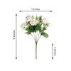 4 Blush 12-Inch Tall Silk Peony Bushes Artificial Flower Bouquets Wedding Party Events Reception Decorations Supplies Supplies view 2