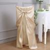 Balsa Circle 12 pcs Terracotta Universal Satin Chair Covers Slipcovers for Wedding Party Ceremony Reception Decorations view 2