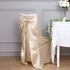 Balsa Circle 12 pcs Terracotta Universal Satin Chair Covers Slipcovers for Wedding Party Ceremony Reception Decorations view 3