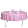 Balsa Circle 10 pcs 90 inch Pink Round Polyester Tablecloths Fabric Table Cover Linens for Wedding Party Banquet Reception Events Kitchen Dining view 4
