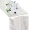 Balsa Circle 6 pcs 12 x 108 inch Ivory Satin Table Runners Wedding Table Top Party Supplies Reception Linens Decorations view 1