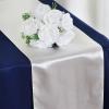 Balsa Circle 6 pcs 12 x 108 inch Ivory Satin Table Runners Wedding Table Top Party Supplies Reception Linens Decorations view 2