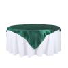 5 pcs 72x72 inch Hunter Green Square Satin Fabric Overlays Tablecloth Linens | Table Cloths Cover for Wedding Reception Party Events Decoration Kitchen Dining Supplies Events Kitchen Dining view 1