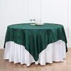 5 pcs 72x72 inch Hunter Green Square Satin Fabric Overlays Tablecloth Linens | Table Cloths Cover for Wedding Reception Party Events Decoration Kitchen Dining Supplies Events Kitchen Dining view 2