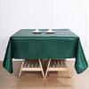 5 pcs 72x72 inch Hunter Green Square Satin Fabric Overlays Tablecloth Linens | Table Cloths Cover for Wedding Reception Party Events Decoration Kitchen Dining Supplies Events Kitchen Dining view 3