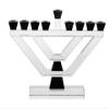 17" Crystal Chanukah Menorah with Black Accents view 1