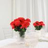 84 Red Silk Chrysanthemums - 12 Bushes - Artificial Flowers Wedding Party Centerpieces Arrangements Bouquets Supplies view 2