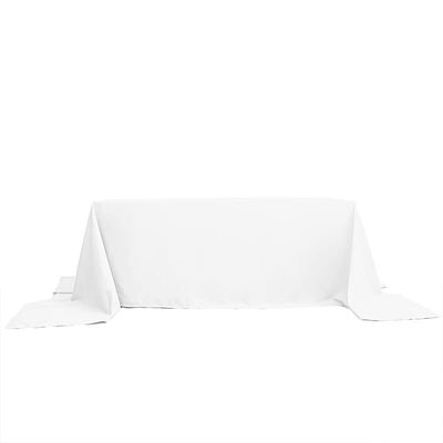 Balsa Circle 10 pcs 90x156-Inch White Rectangle Polyester Tablecloths Table Cover Linens for Wedding Party Events Kitchen Dining