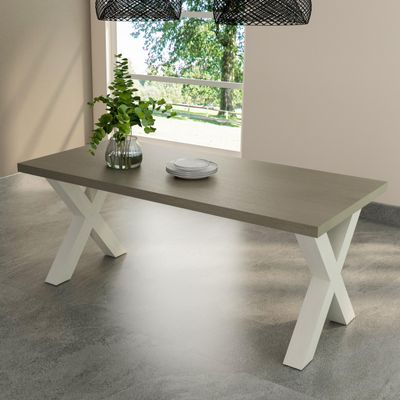 Anderson Teak Milwaukee Dining Table, Large, Grey & White