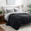 Bare Home Textured Fleece Blanket - King Size - Ultra-Soft Lightweight for Bed, Sofa, and Couch - Luxury Microplush - Cozy Warm Blanket (King, Chevron Black) view 2