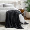 Bare Home Textured Fleece Blanket - King Size - Ultra-Soft Lightweight for Bed, Sofa, and Couch - Luxury Microplush - Cozy Warm Blanket (King, Chevron Black) view 4