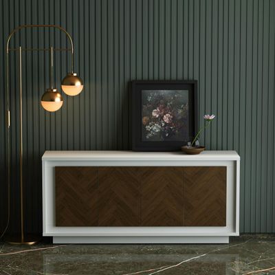 Anderson Teak Paraggi White & Brown Sideboard