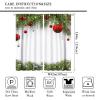 AuiMzoo Christmas Decorative Window Curtains, Classic Christmas Decorations Conifer Pine Tree Branches Gold Velvet Print Holiday Home Decor for Bedroom Living Room84X84 Inch view 2
