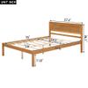 Aiuyesuo Modern Full Size Platform Bed with Headboard, Wooded Platform Bed Frame with Strong Wood Slat Support, No Box Spring Needed, Easy Assembly (Oak-SJG3) view 2
