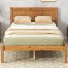 Aiuyesuo Modern Full Size Platform Bed with Headboard, Wooded Platform Bed Frame with Strong Wood Slat Support, No Box Spring Needed, Easy Assembly (Oak-SJG3) view 4