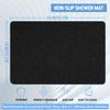 Hargiis Non-Slip Bathtub Mat, Anti Slip Shower Mat, Fast Drying Bathtub Mats, Foot Scrubber Mat, Anti Slip Mat for Tub, Floor, Bathroom, Kitchen, Home, Hotel (Black 24"16") view 2