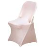 Balsa Circle 6 pcs Blush Spandex Stretchable Folding Chair Slipcovers Removable Seat Protector Washable Party Wedding Supplies Reception Supplies view 1