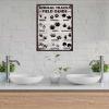 Aluminum Tin Signs Animal Tracks Field Guide For Home Bar Man Cave Diner Garage 12.00"x16.00"Metal Frame view 3