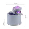 Desktop Waterfalls Ceramic Indoor Tabletop Fountain Inside Mini Desk Water Feature for Office, Bedroom, Dining Room, Bathroom and Kitchen with Electric Submersible Pump, 6.4Inch Desktop Fountain Water view 2