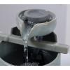 Desktop Waterfalls Ceramic Indoor Tabletop Fountain Inside Mini Desk Water Feature for Office, Bedroom, Dining Room, Bathroom and Kitchen with Electric Submersible Pump, 6.4Inch Desktop Fountain Water view 3
