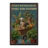 Aluminum Vintage Tin Sign Easily Distracted By Dogs And Garden For Home Bar Yard Kitchen Office 8.00"x12.00"Metal Frame view 1