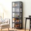 JSLXNDM Multi-Tier Curio Display Cabinet with Acrylic Glass Doors, Storage Shelves, Collectible Toy Organisers and Displays, Children's Bookcases for Bedrooms, Reading Corners and Toddler Rooms 70 5 view 1