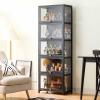 JSLXNDM Multi-Tier Curio Display Cabinet with Acrylic Glass Doors, Storage Shelves, Collectible Toy Organisers and Displays, Children's Bookcases for Bedrooms, Reading Corners and Toddler Rooms 70 5 view 2