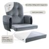 HOMBYS Glider Rocker Replacement Cushions 5 PCS with Storage Side Pocket, Velvet Fabric, Foam & Microfiber Filling, Non-Slip & Washable,Thickened & Supportive, Designed for Glider Rocking Chair view 4