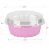 Beasea Disposable Ramekins with Lids Pink, 8oz 100 Pack Aluminum Cups for Baking, Aluminum Foil Cups Creme Brulee Muffin Cupcake Baking Cup Mini Pudding Cups for Party Wedding Birthday view 2