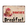 Aluminum Tin Signs Breakfast Pancake For Wall Art Home Decor Kitchen Cafe Pub 12.00"x16.00" view 1