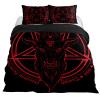 Anna Cowper Baphomet Goat Head Kids Duvet Cover Set Full Bedding Cover Set Boys Girls Duvet Comforter Cover Set Luxury Full Soft Duvet Cover Set for Children Teens view 1